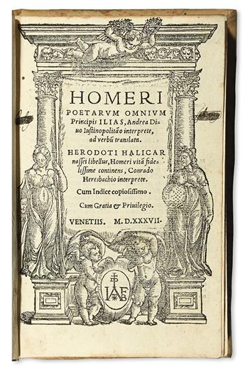 HOMER.  Ilias.   1537 + Odyssea.  1537